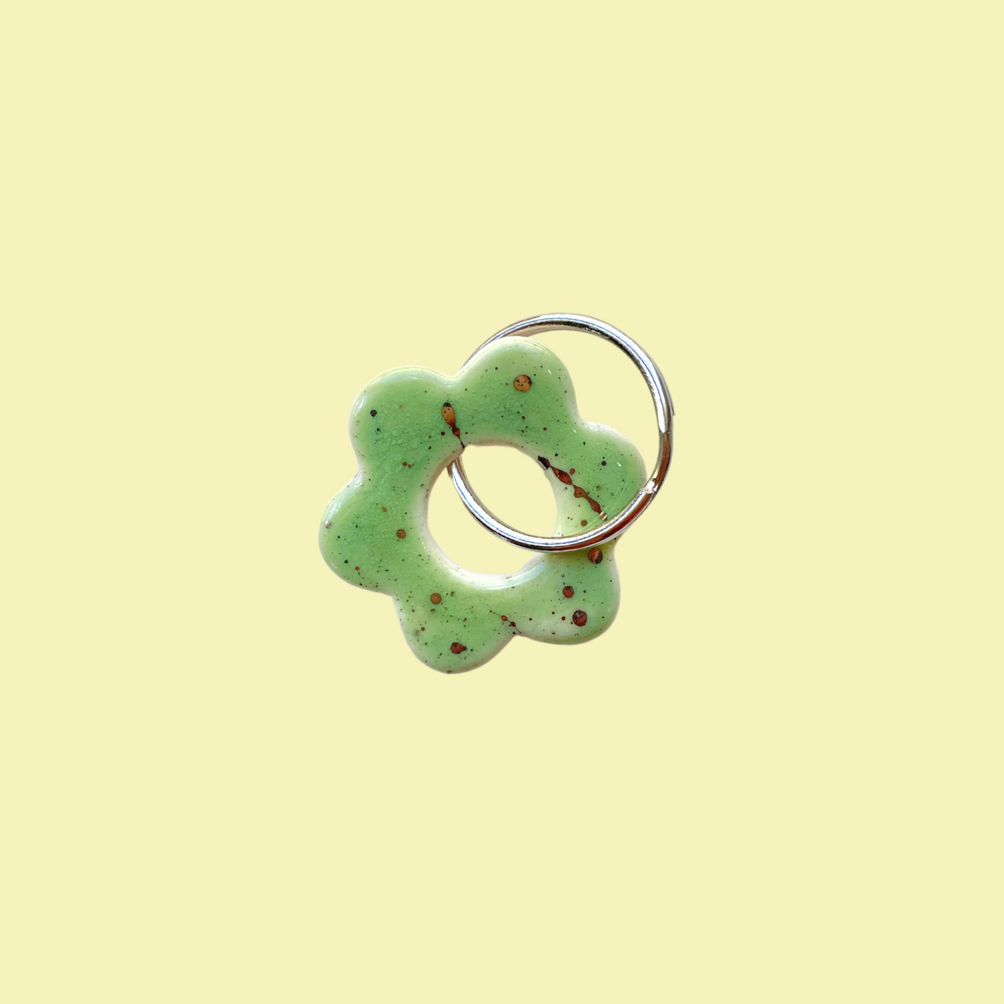 Green Flower keychain