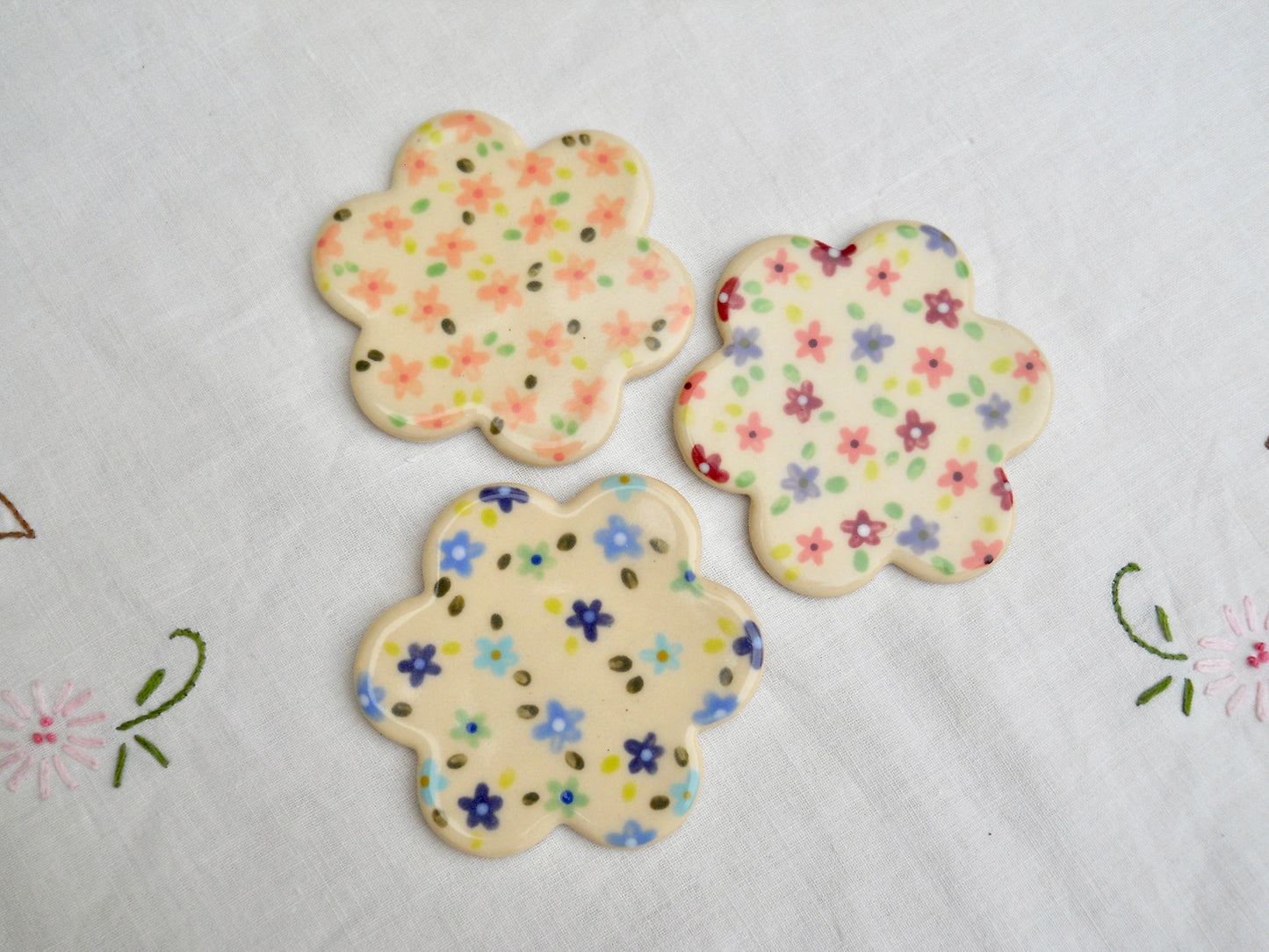 Blue Floral Coaster