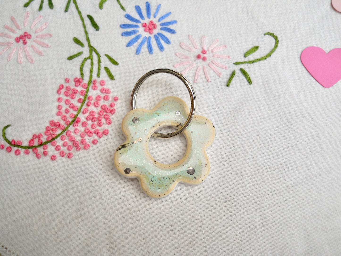 Blue Flower keychain