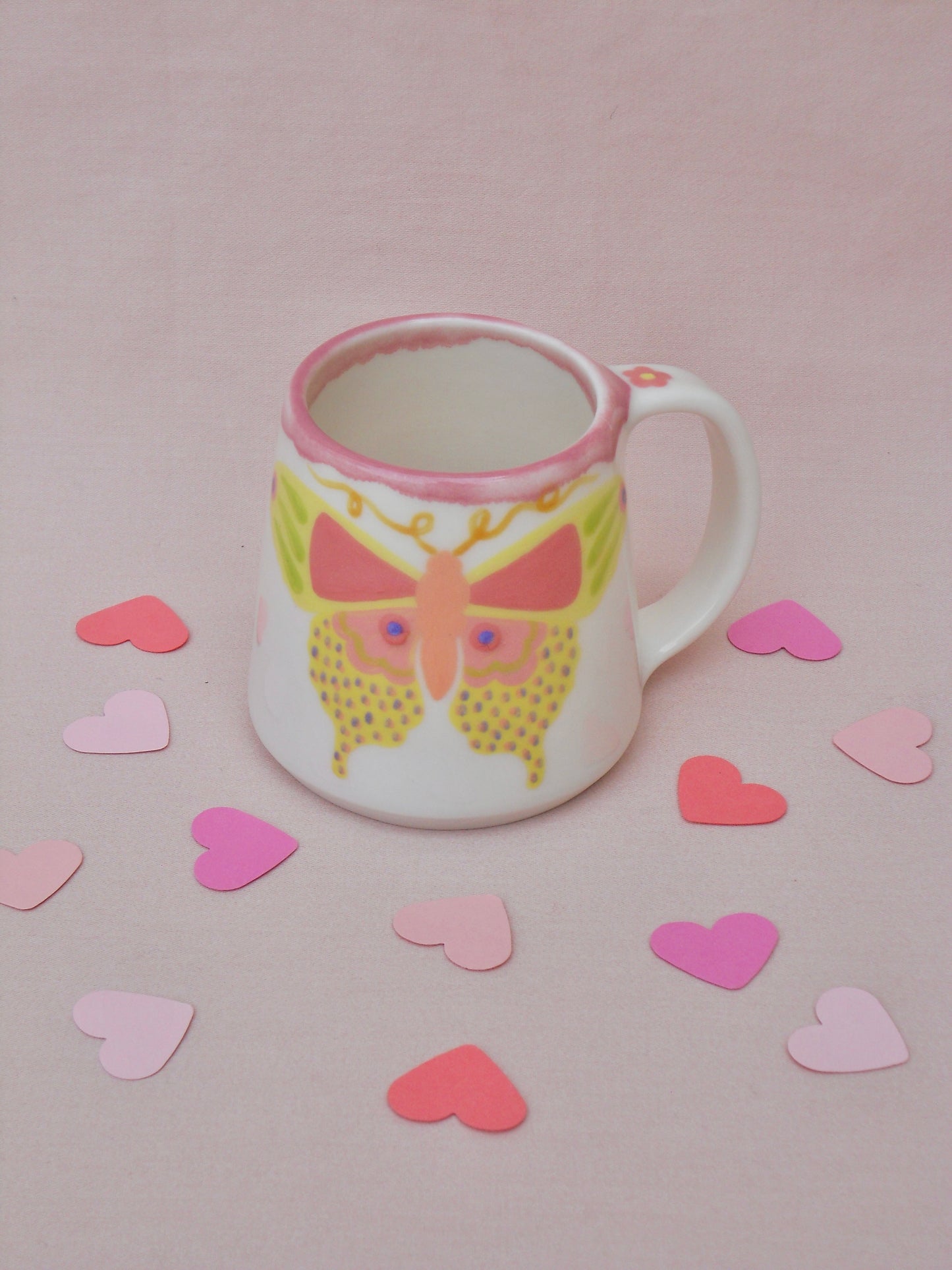 Neon Yellow Butterfly Mug