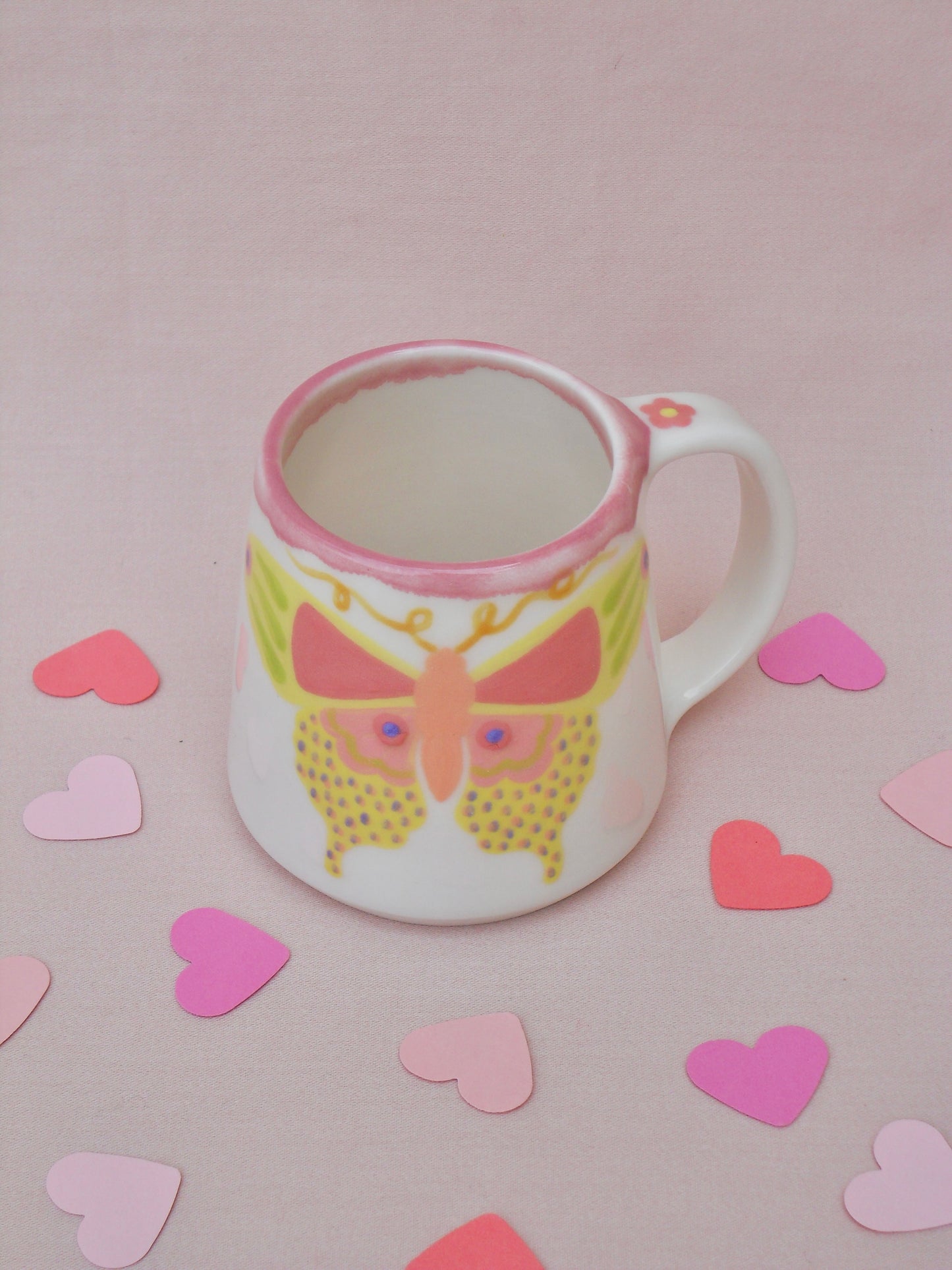 Neon Yellow Butterfly Mug