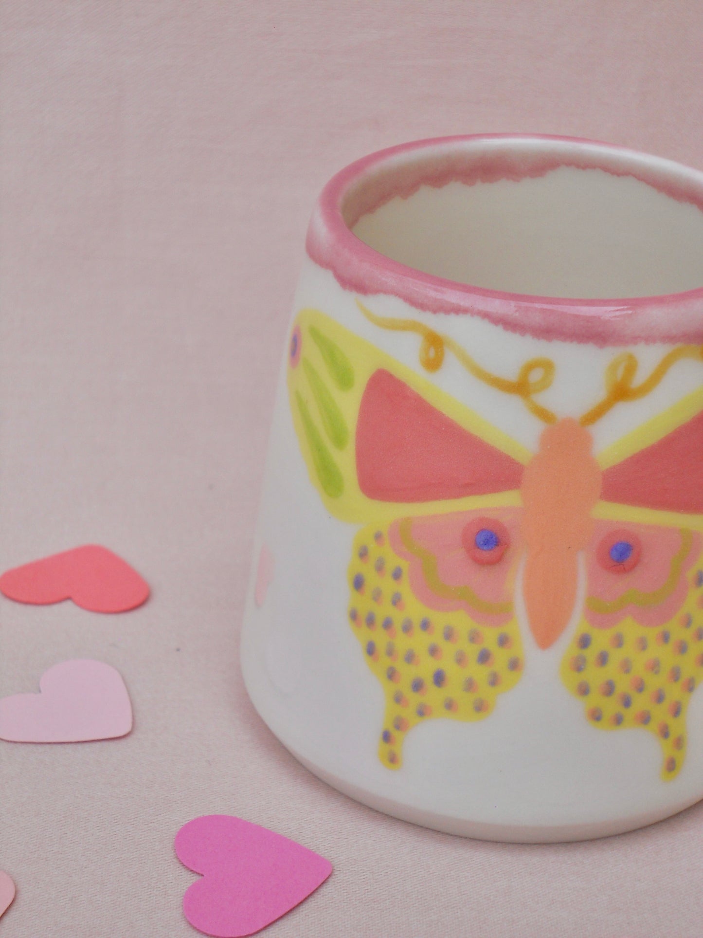 Neon Yellow Butterfly Mug