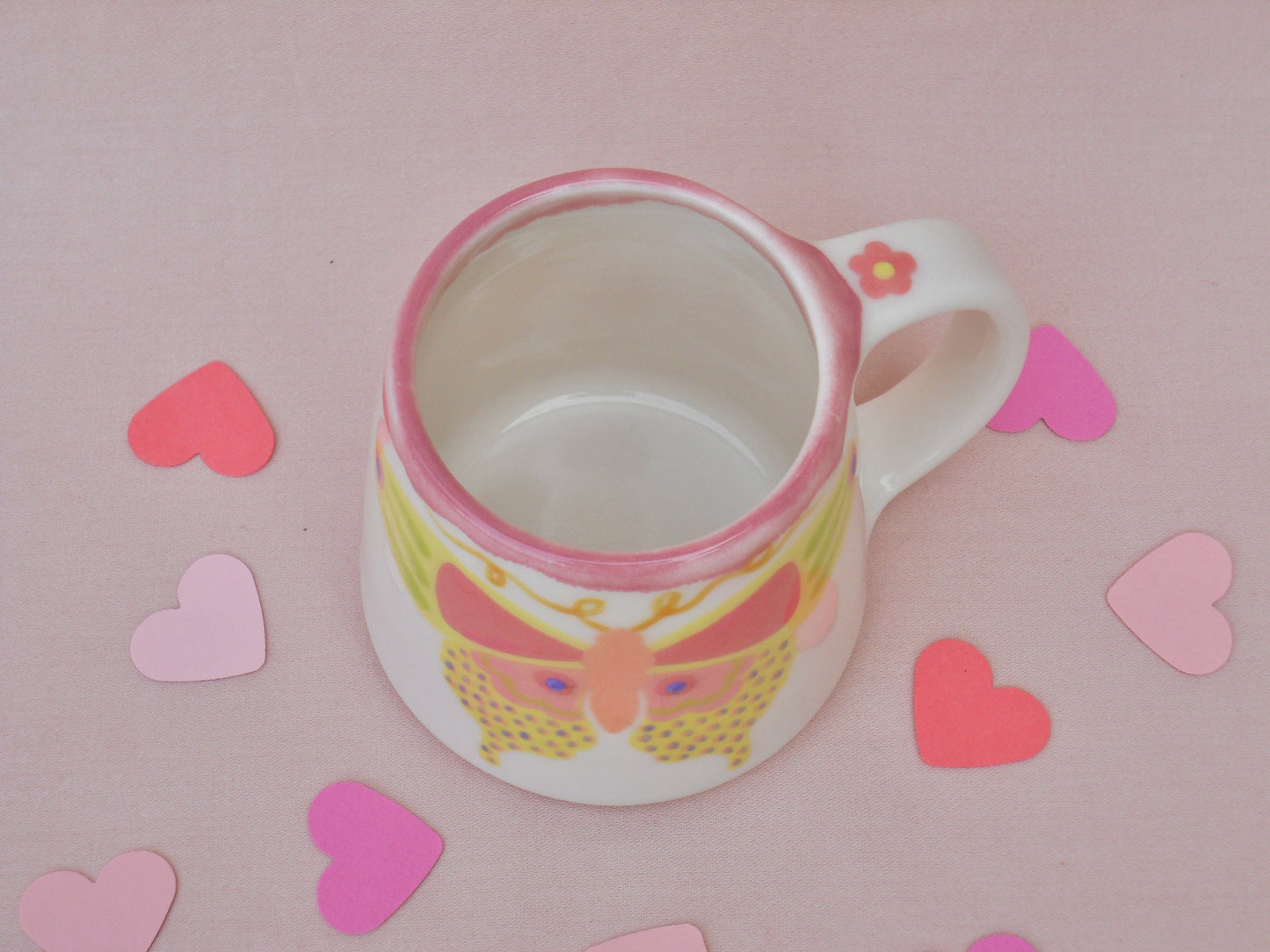 Neon Yellow Butterfly Mug