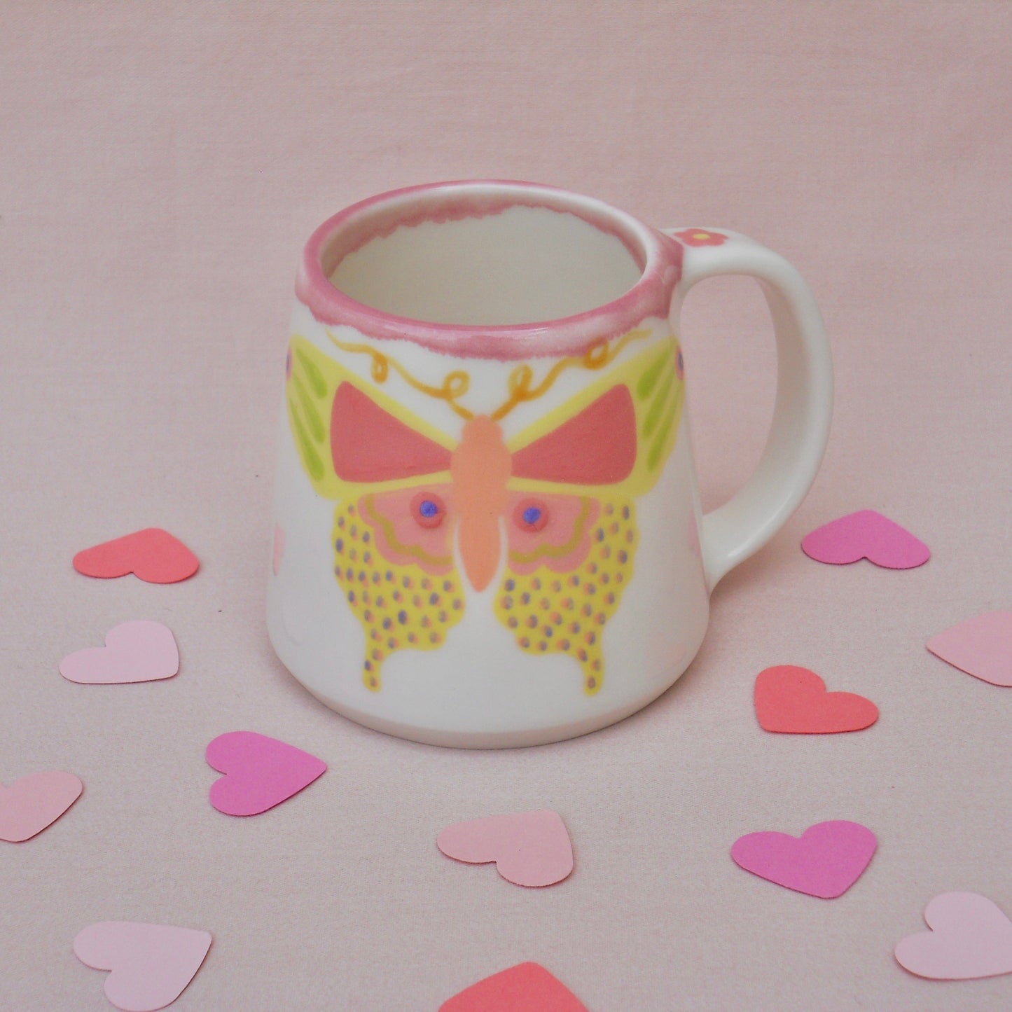Neon Yellow Butterfly Mug