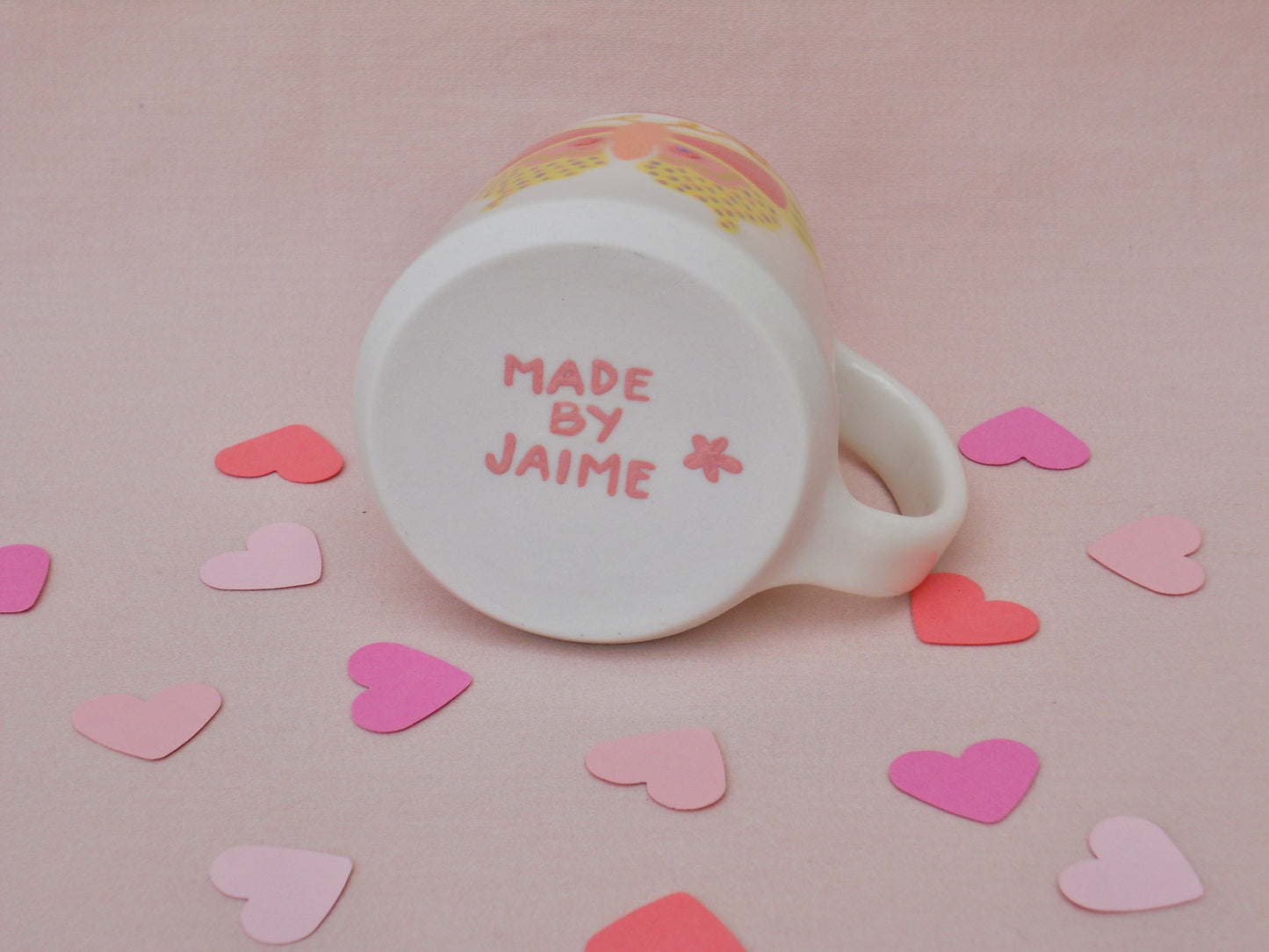 Neon Yellow Butterfly Mug