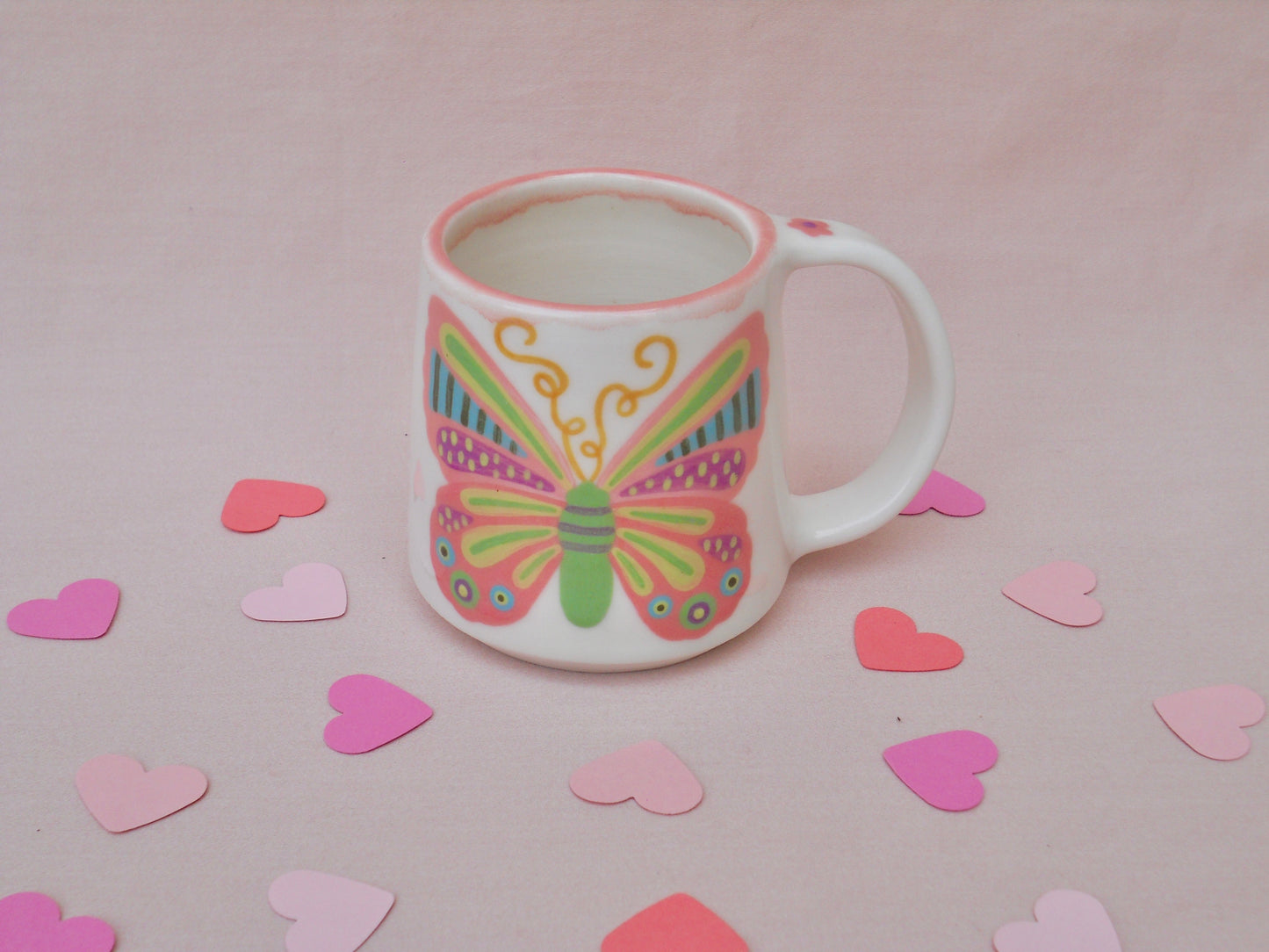 Light Pink Butterfly Mug