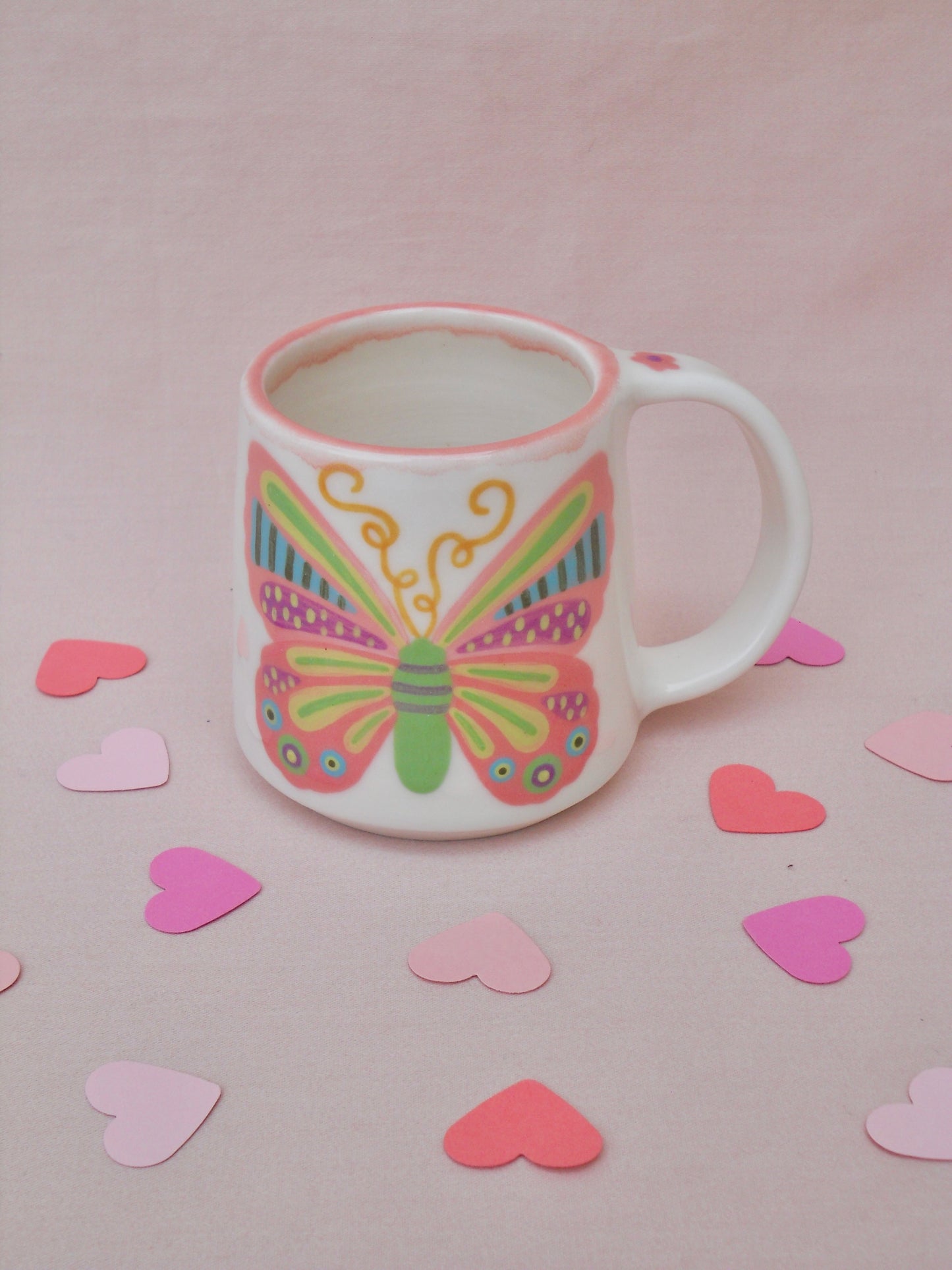 Light Pink Butterfly Mug