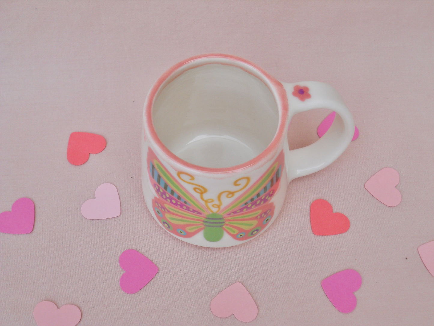 Light Pink Butterfly Mug