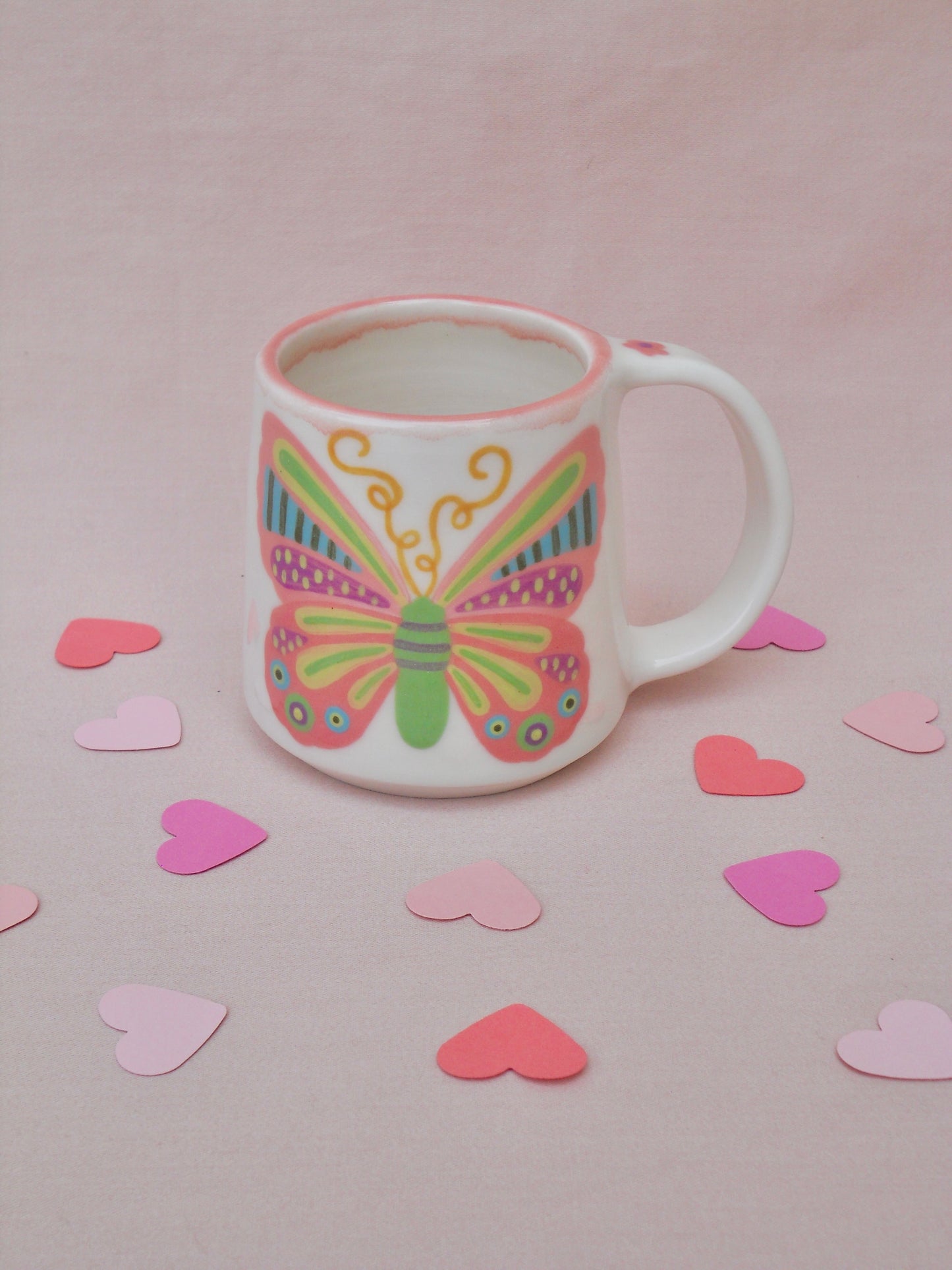 Light Pink Butterfly Mug