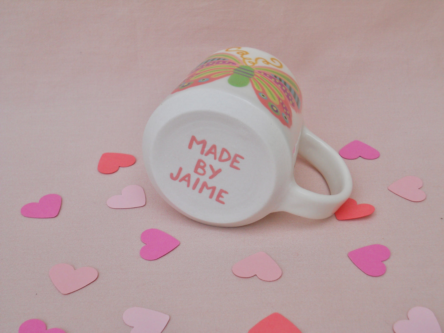 Light Pink Butterfly Mug