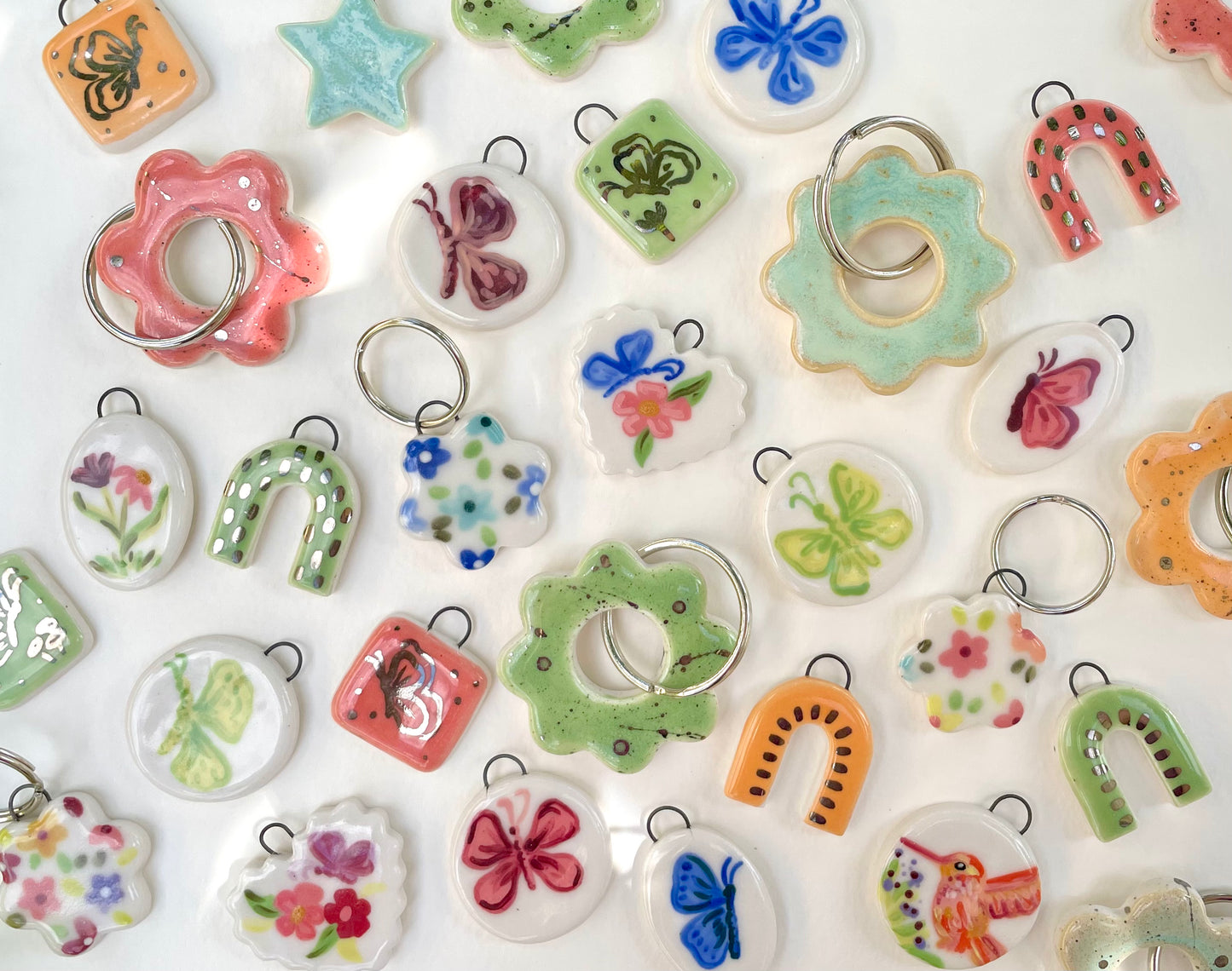 Blue Flower keychain