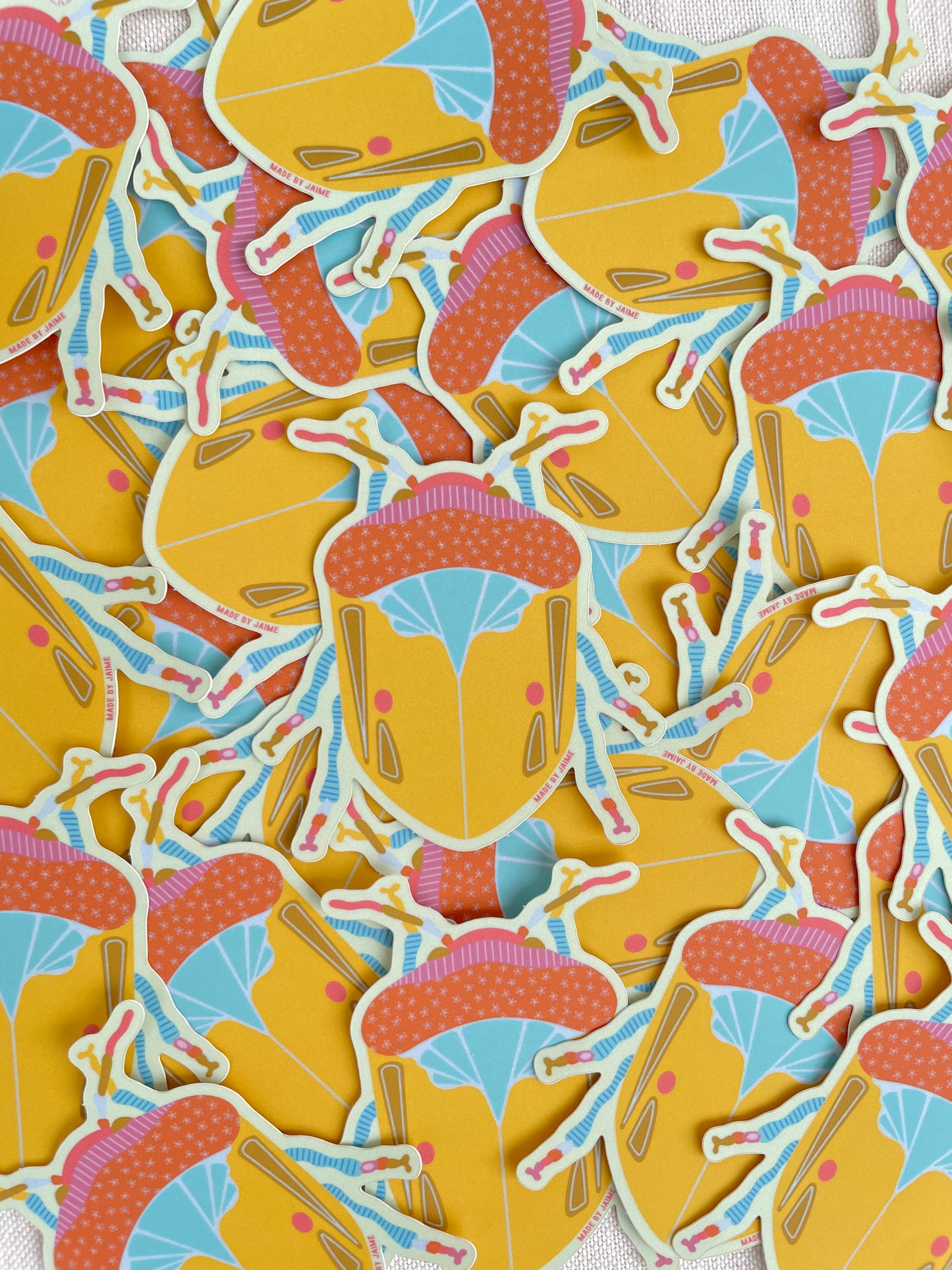 Yellow Beetle Sticker