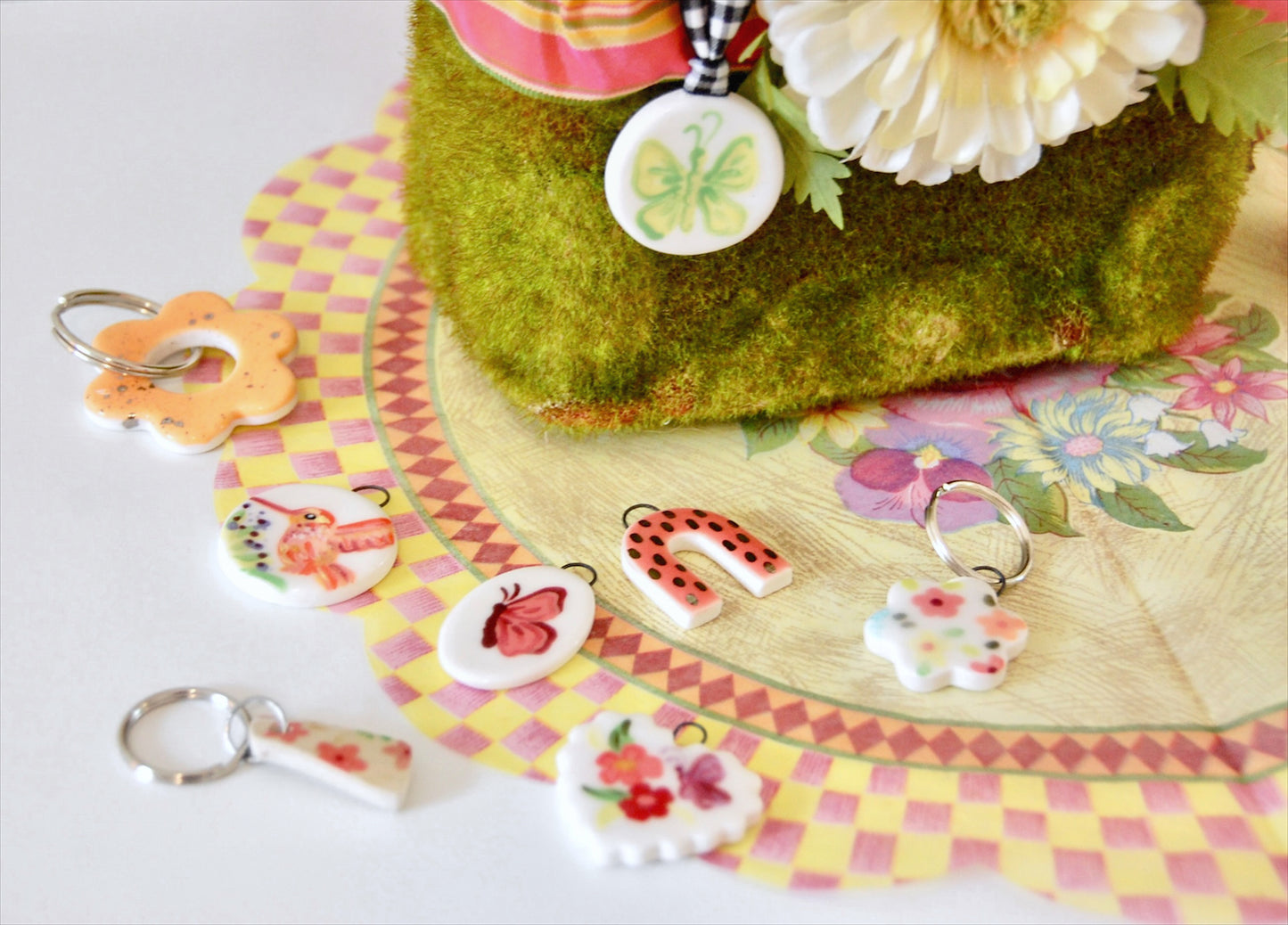 Blue Flower keychain