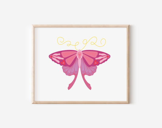 Love Moth Art Print
