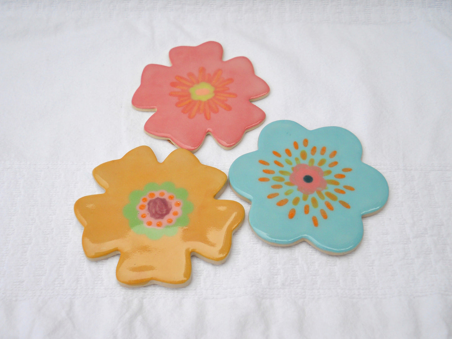 Pink Flower Coaster