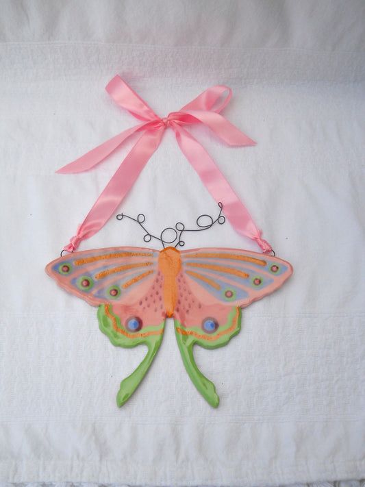 Pink Moth Wall Hanging