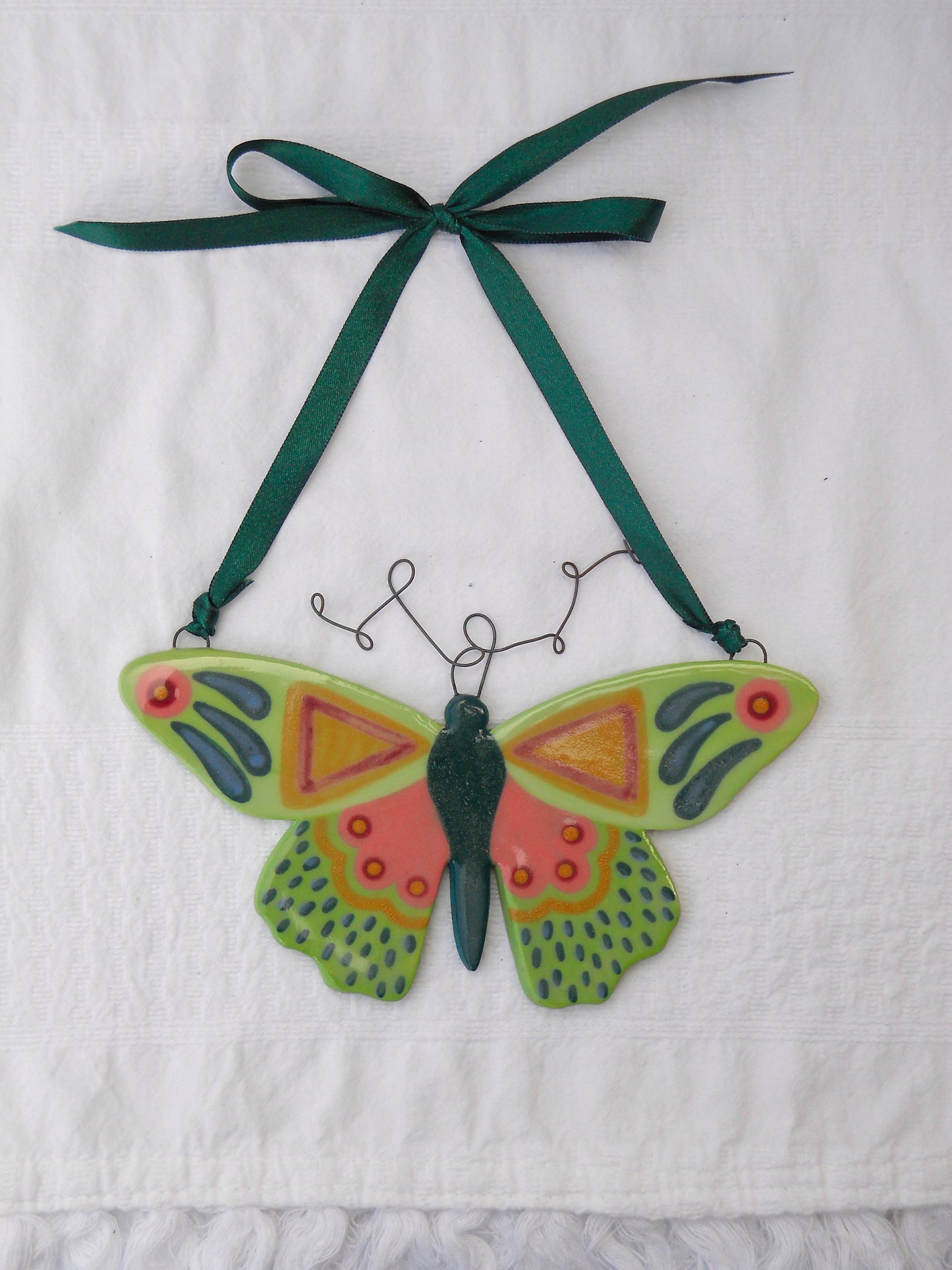 Green Butterfly Wall Hanging