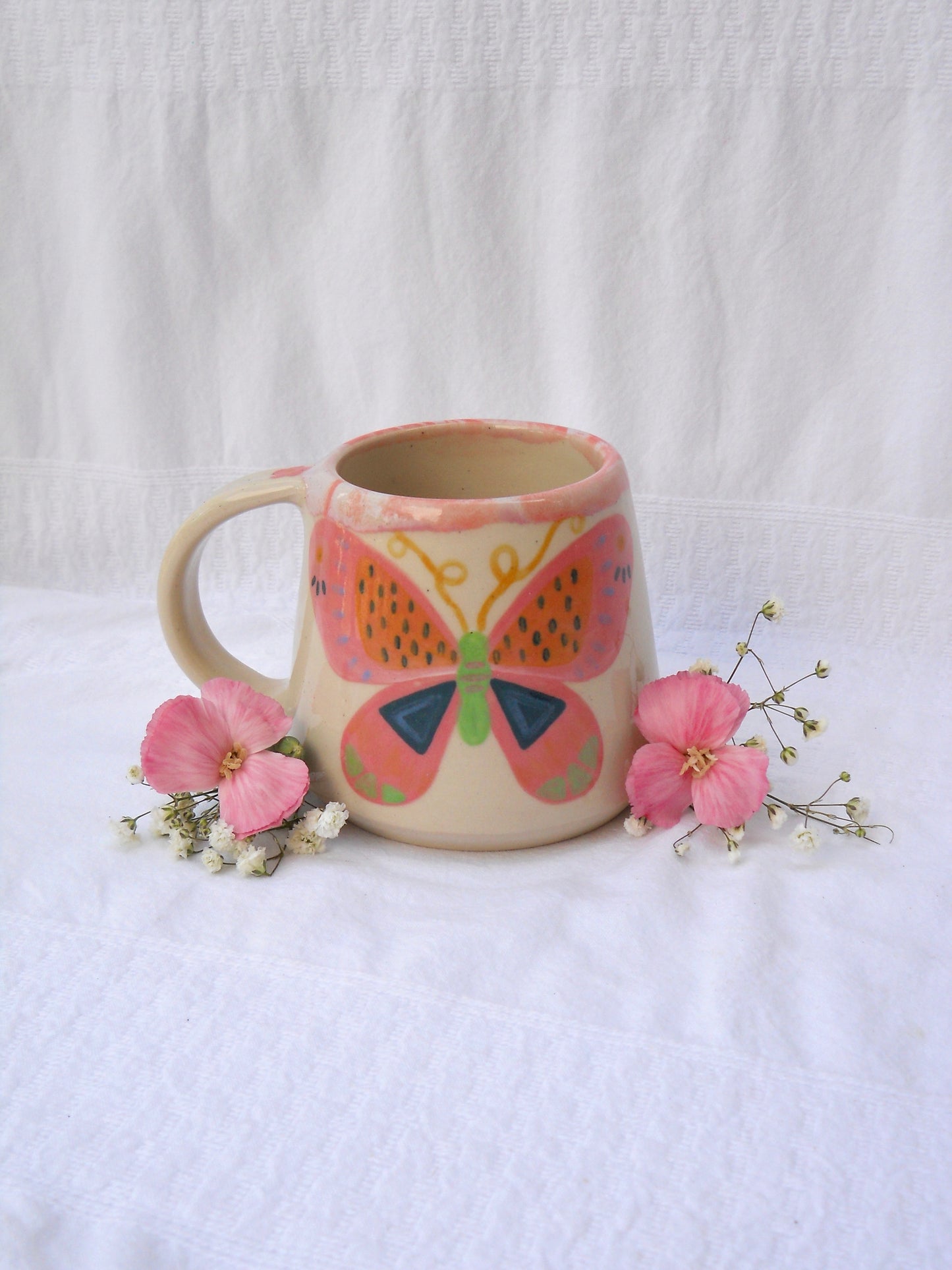 Pink Butterfly Mug