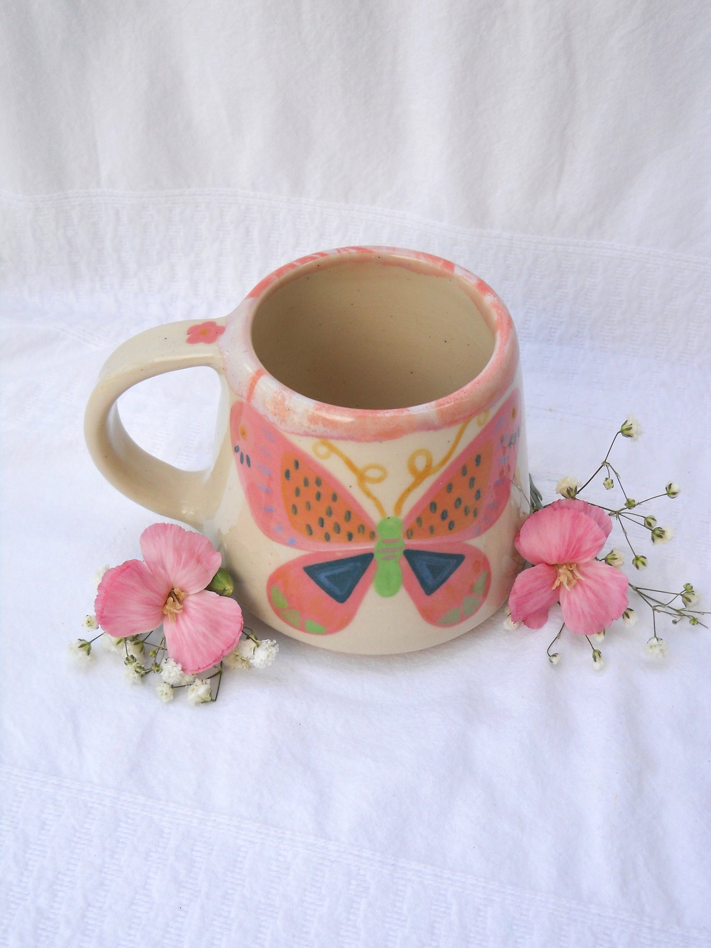 Pink Butterfly Mug