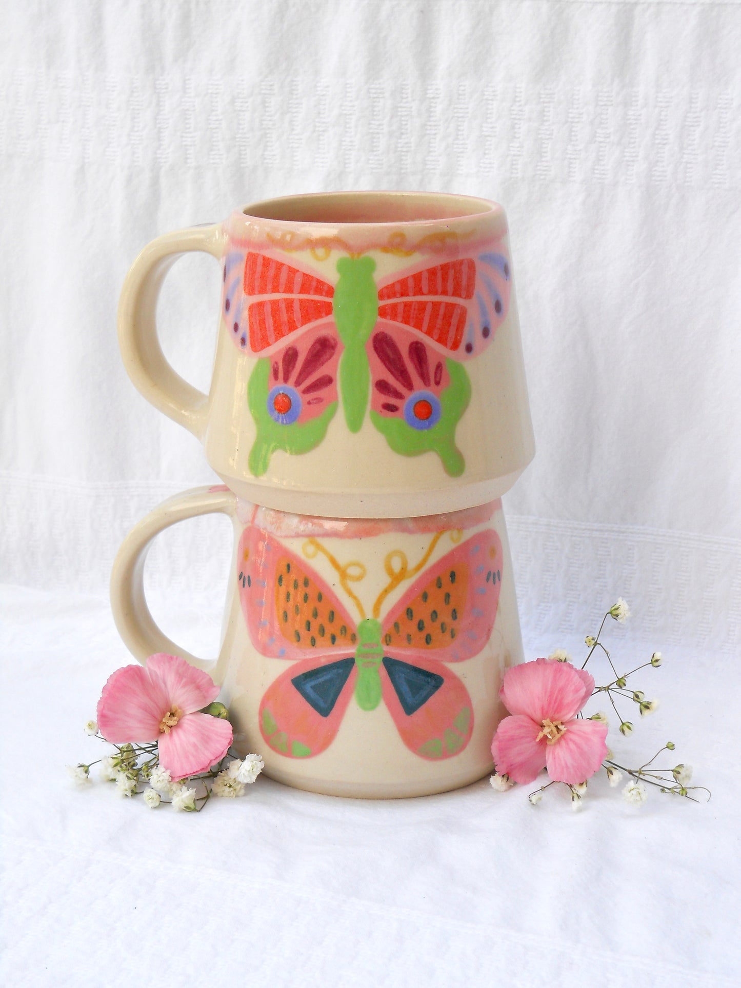 Pink Butterfly Mug