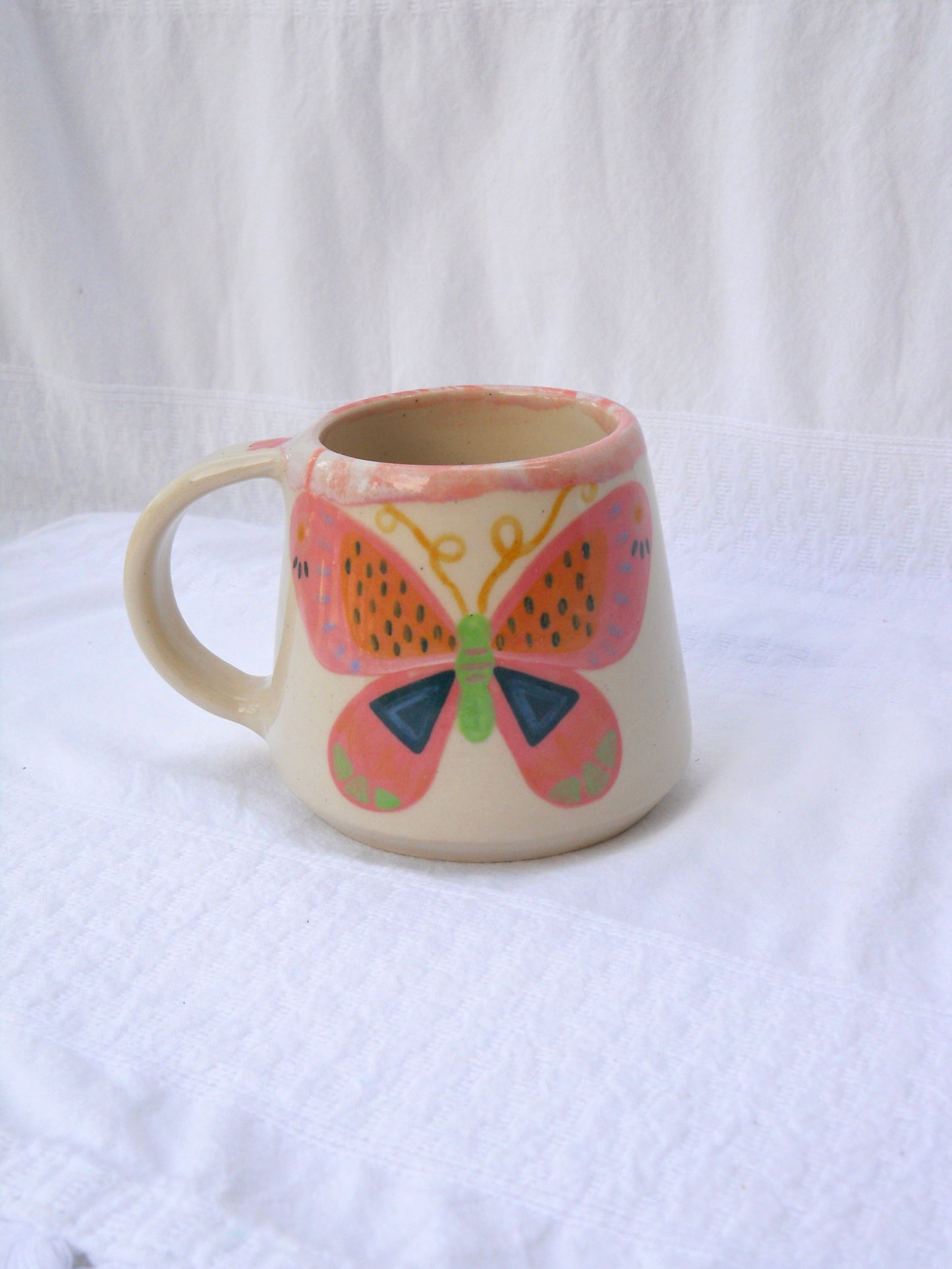 Pink Butterfly Mug