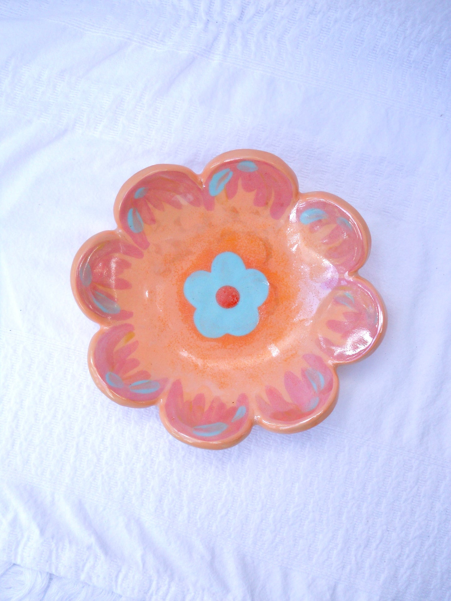 Orange Flower Trinket Dish