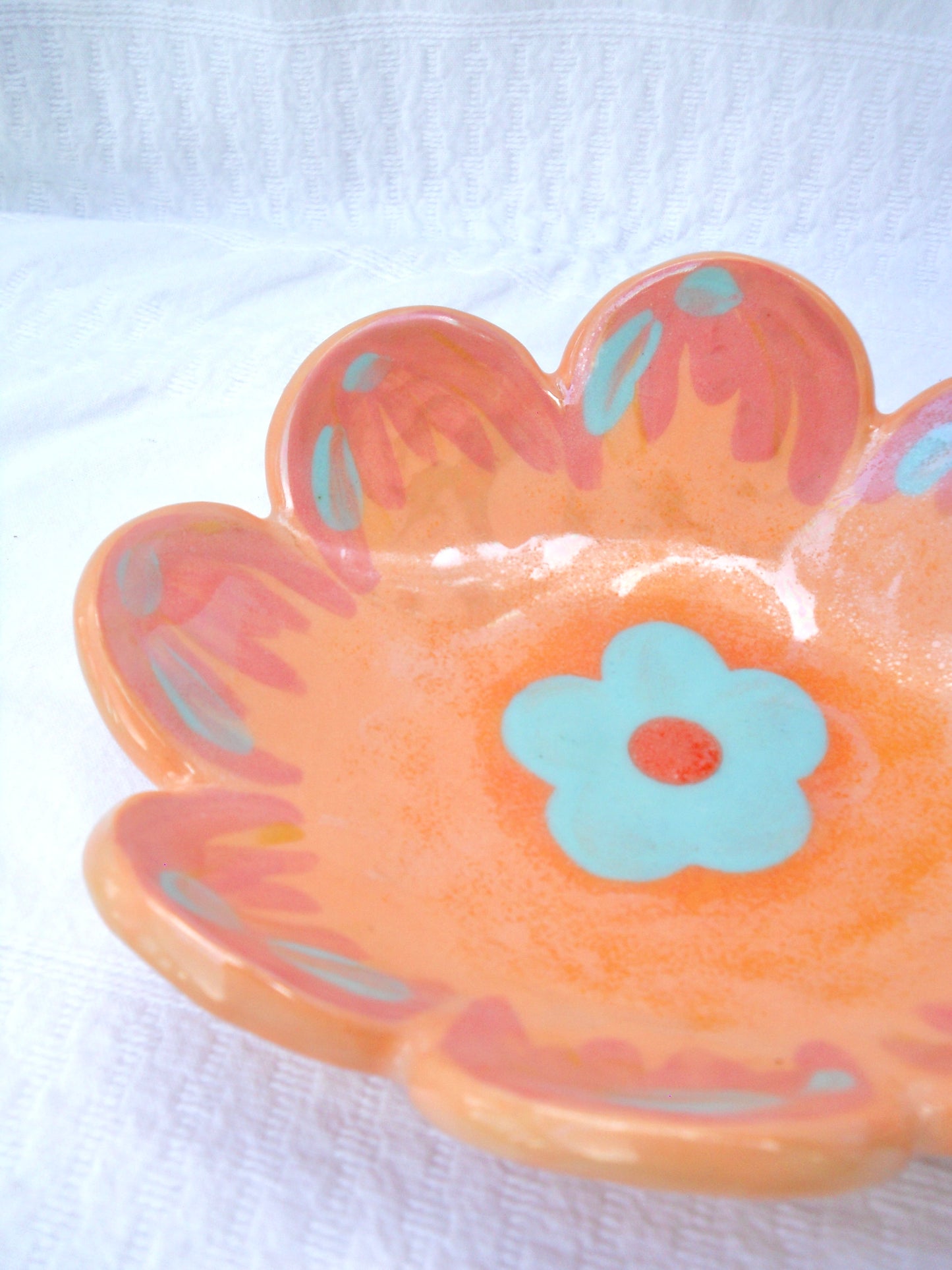 Orange Flower Trinket Dish