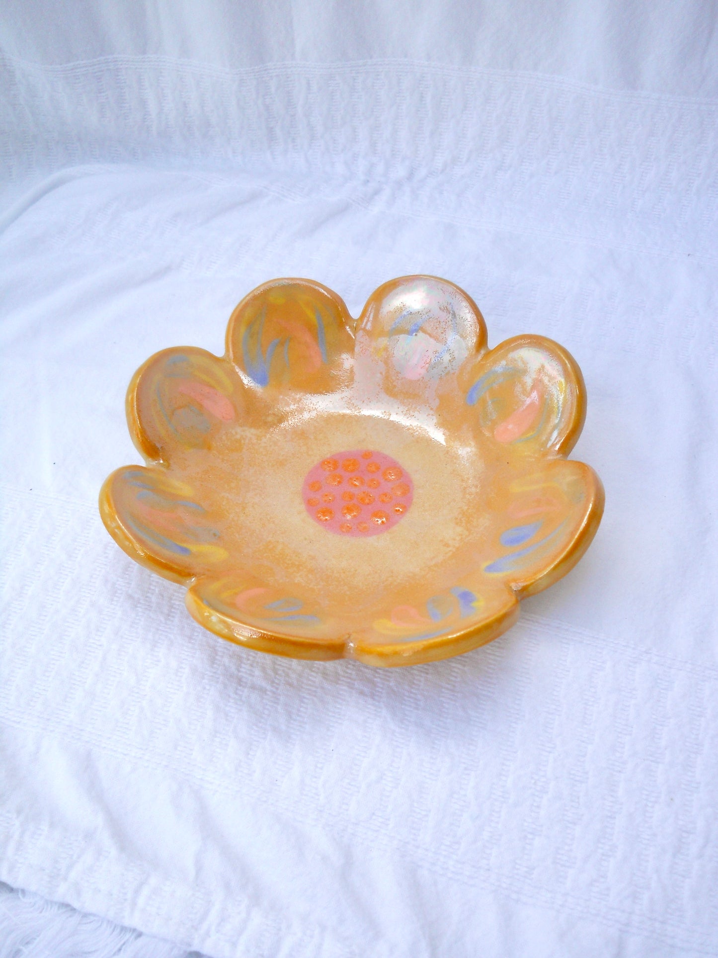 Yellow Flower Trinket Dish