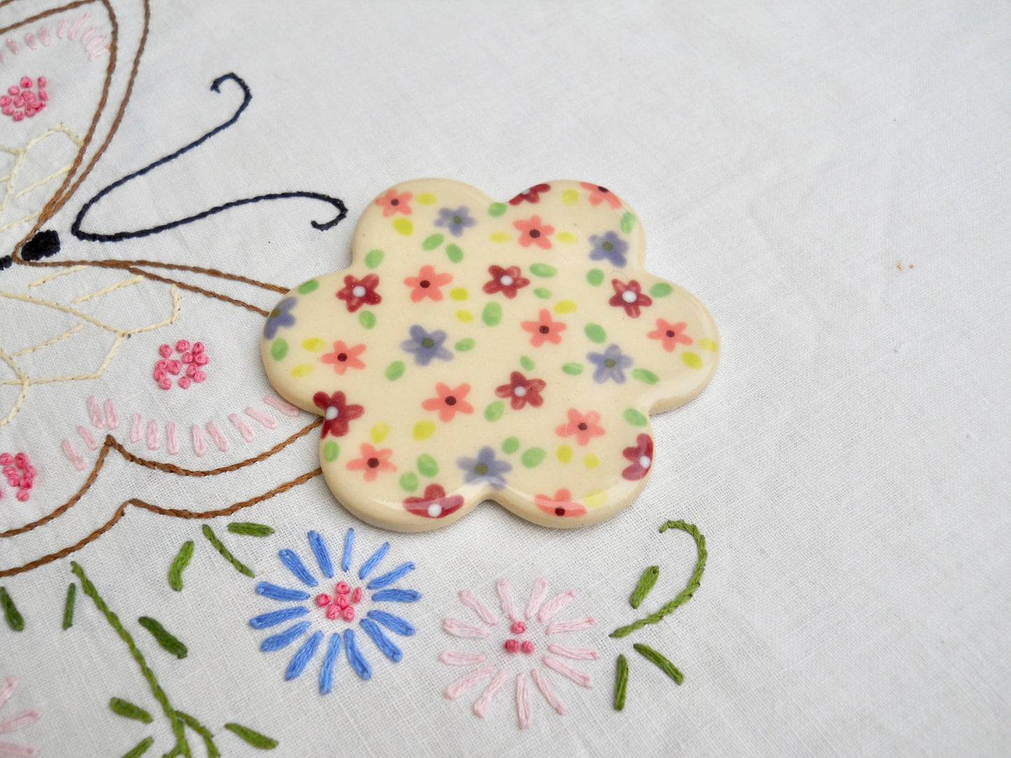 Purple Floral Coaster