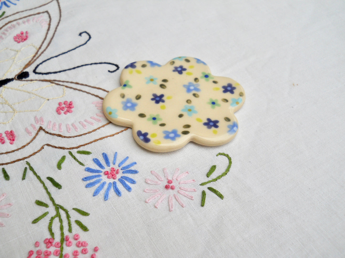 Blue Floral Coaster