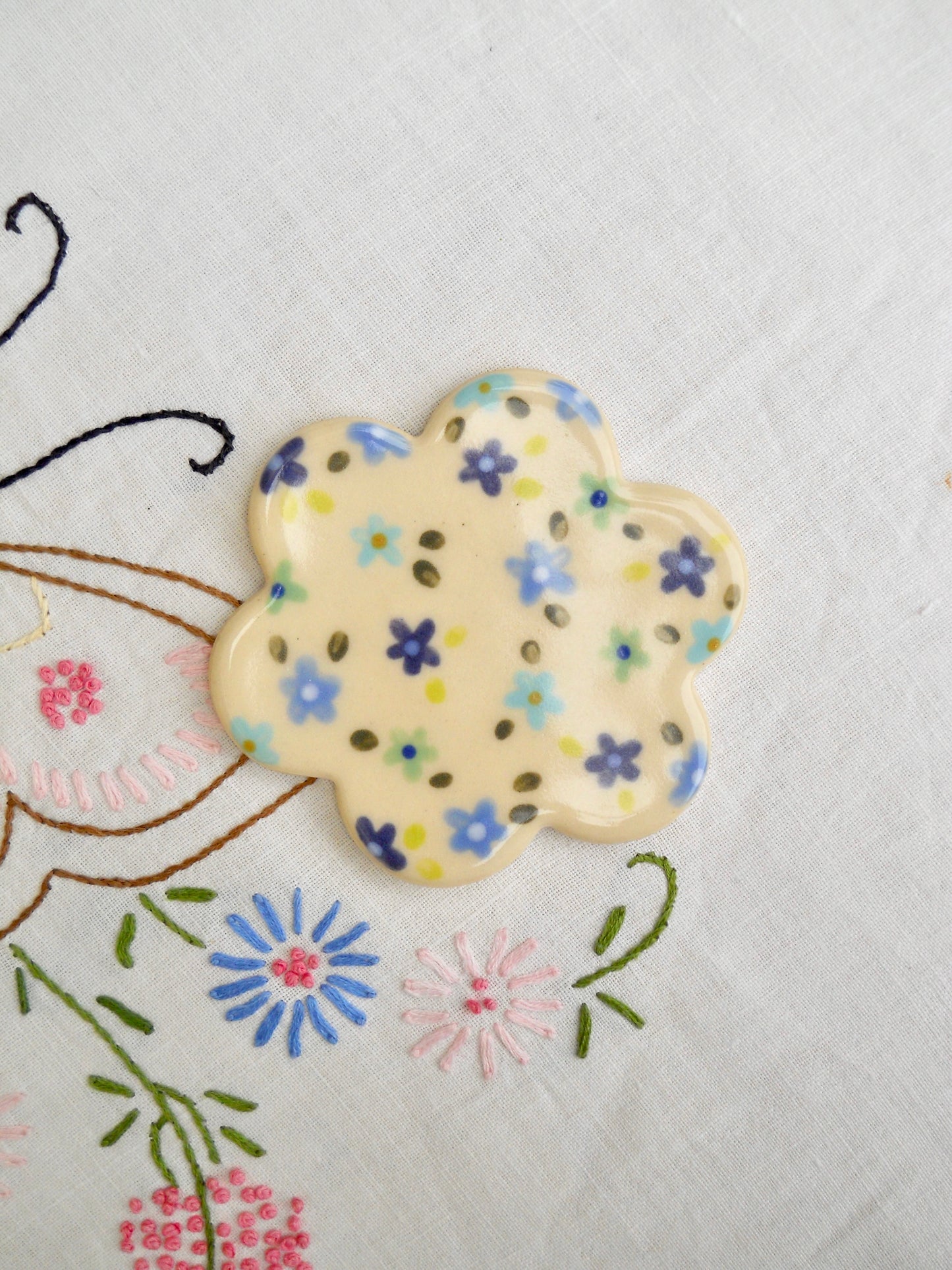 Blue Floral Coaster