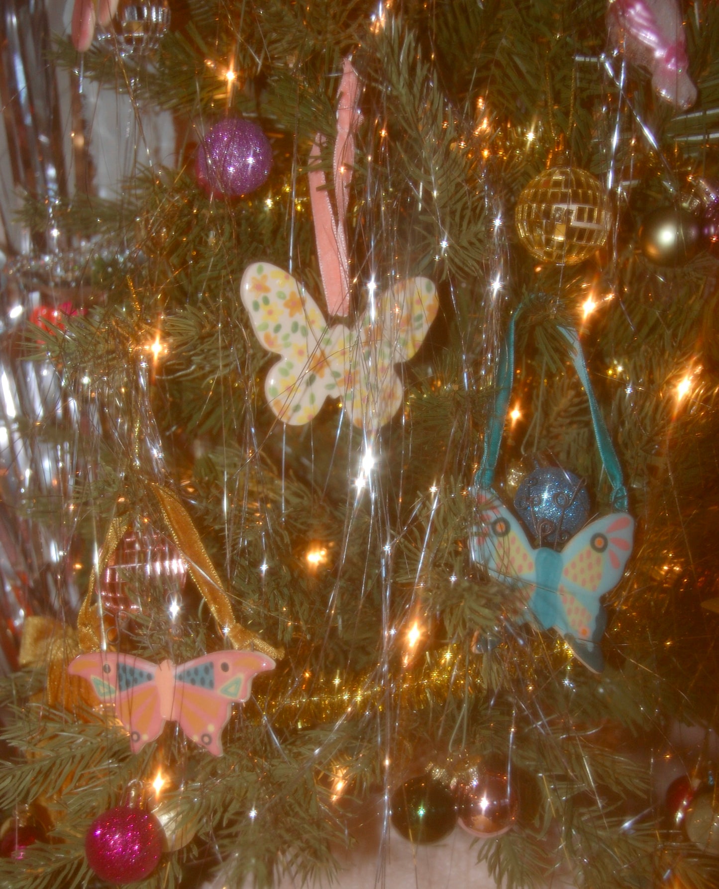 Pink Butterfly Ornament