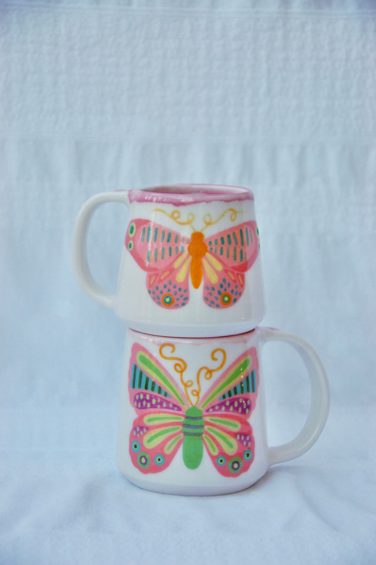 Light Pink Butterfly Mug