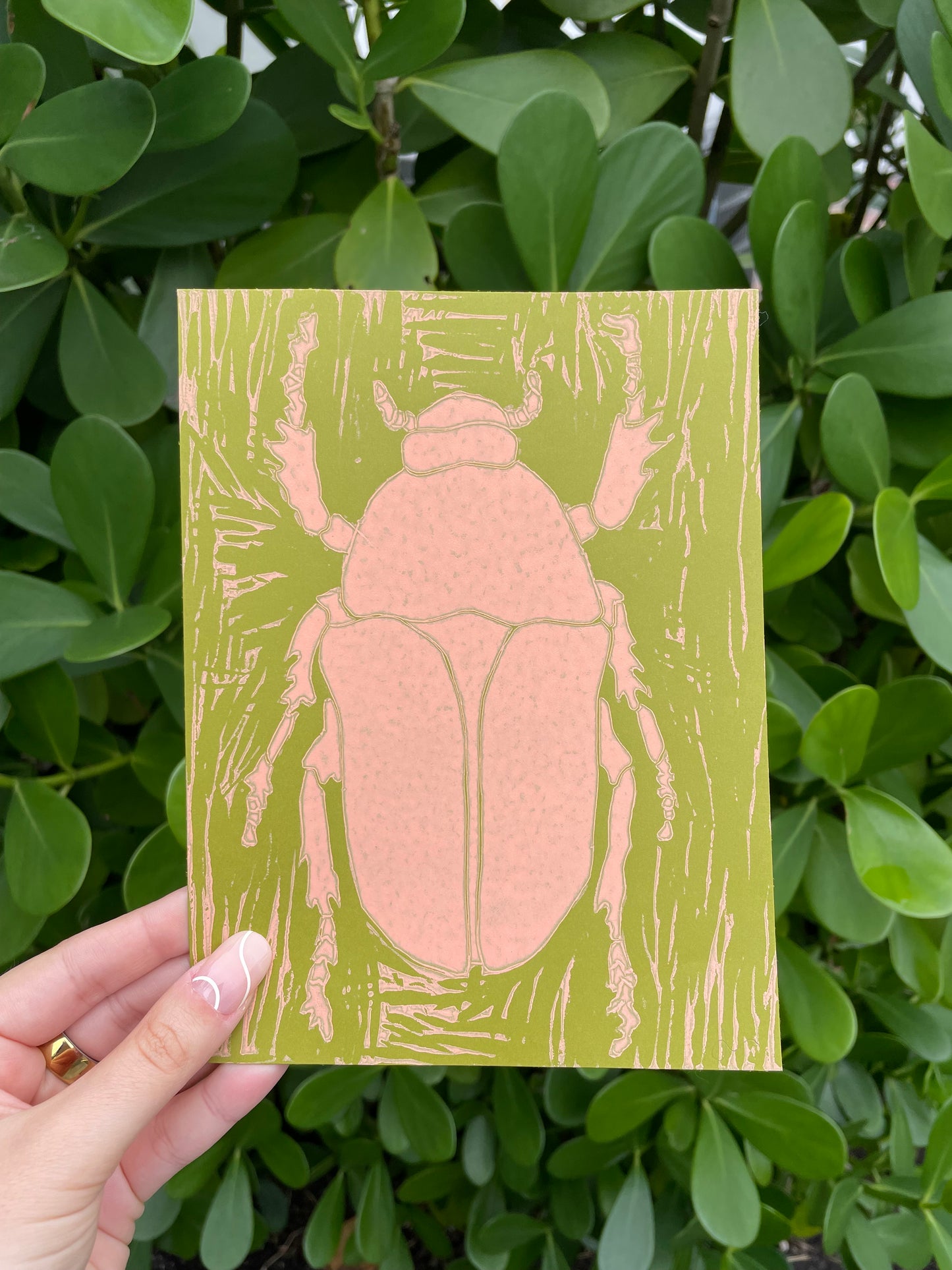 Beetle Relief Print
