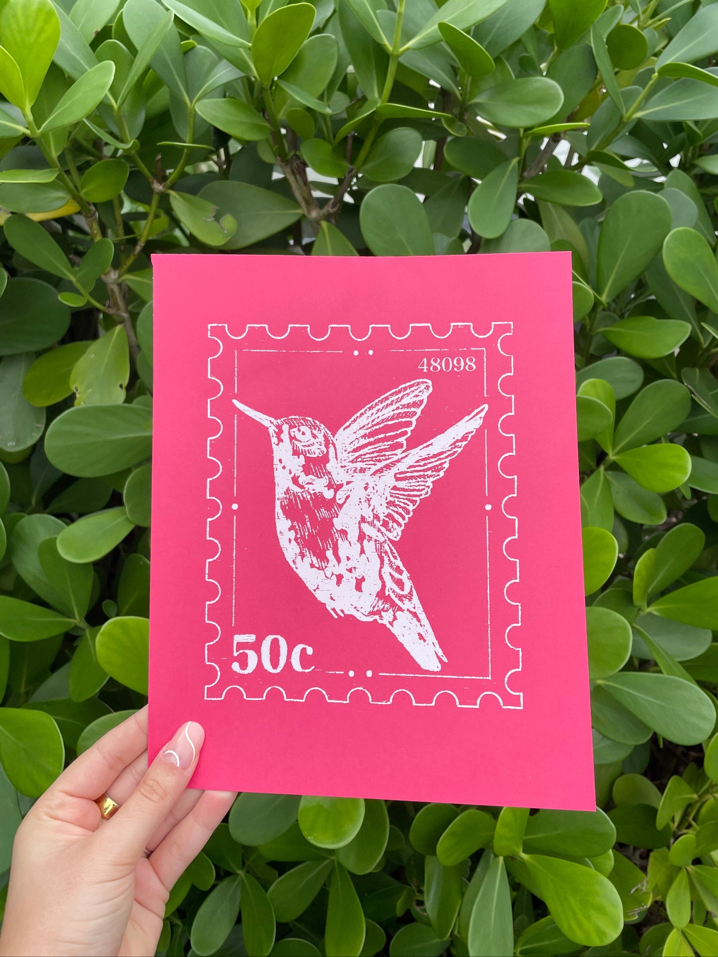 Hummingbird Stamp Screen Print