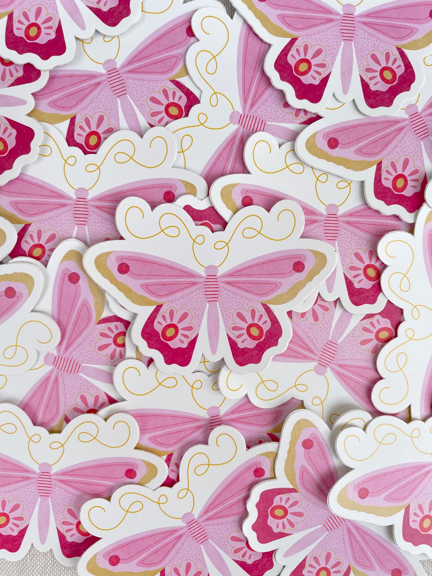 Pink Butterfly Sticker